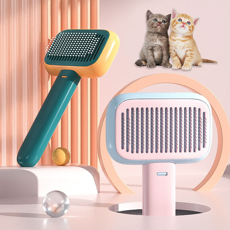 Pet Grooming Brush | Stainless Steel Detangling Comb for Cats & Dogs