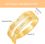 Ayatul Kursi Ring - Elegant Openable Ring for Women, Crafted from Durable Stainless Steel, Features Beautiful Arabic Calligraphy, Perfect for Muslim Women LCS-YA4978