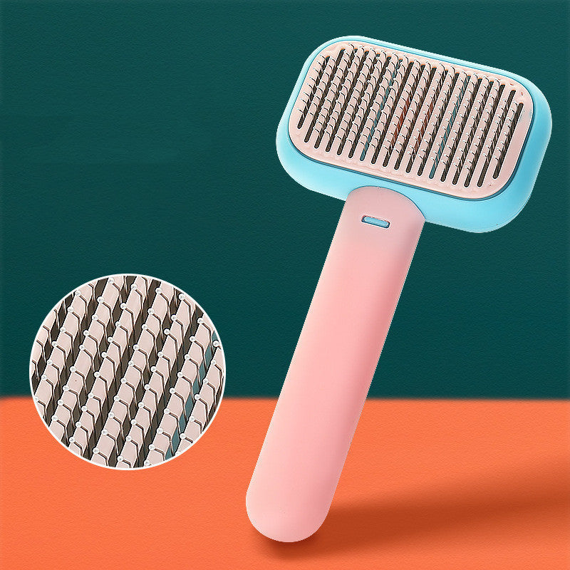Pet Grooming Brush | Stainless Steel Detangling Comb for Cats & Dogs
