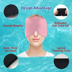 Drug-Free Headache Relief Cap – Reusable Thermax Gel Ice Pack Hat