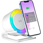 4-in-1 Night Lamp | RGB Speaker + Phone Holder + 15W Wireless Charger