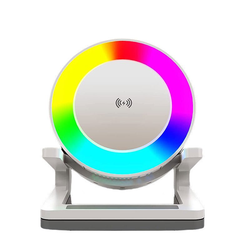 4-in-1 Night Lamp | RGB Speaker + Phone Holder + 15W Wireless Charger