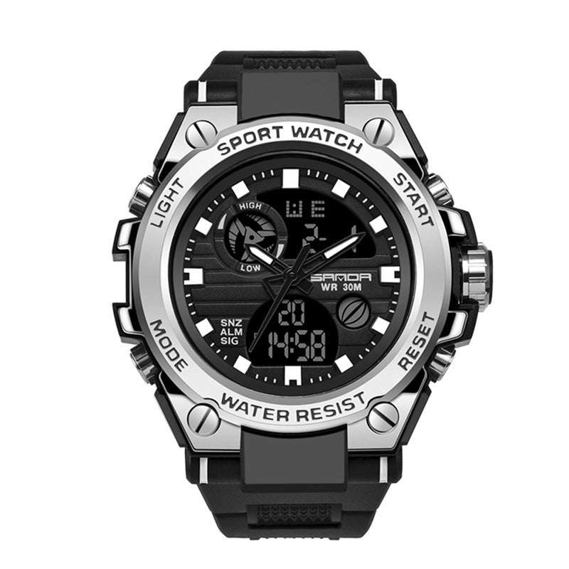 Outdoor Sports Digital Watch | Dual Display Multi-Kinetic