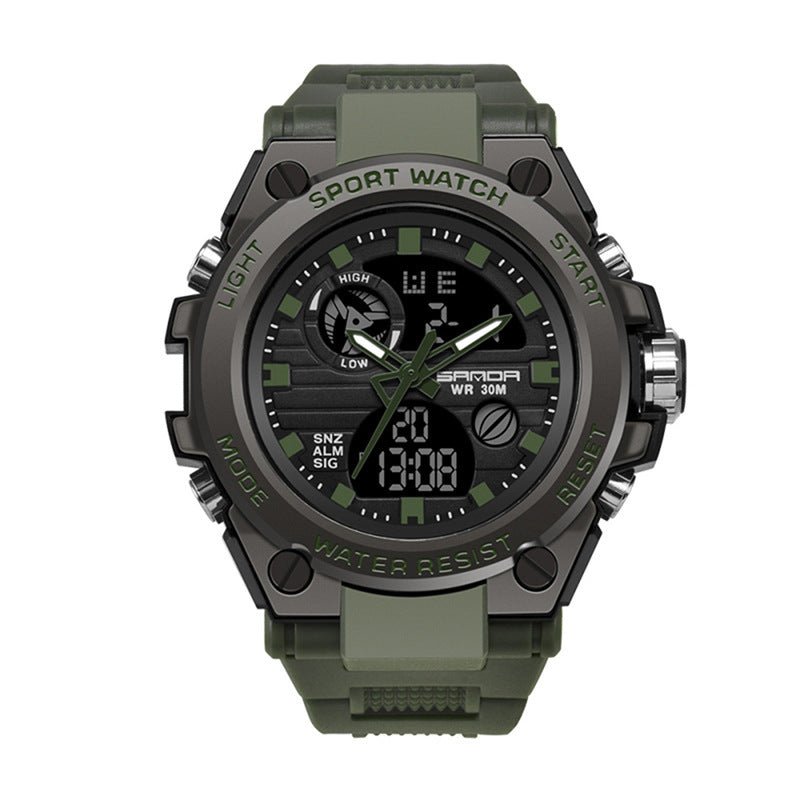 Outdoor Sports Digital Watch | Dual Display Multi-Kinetic