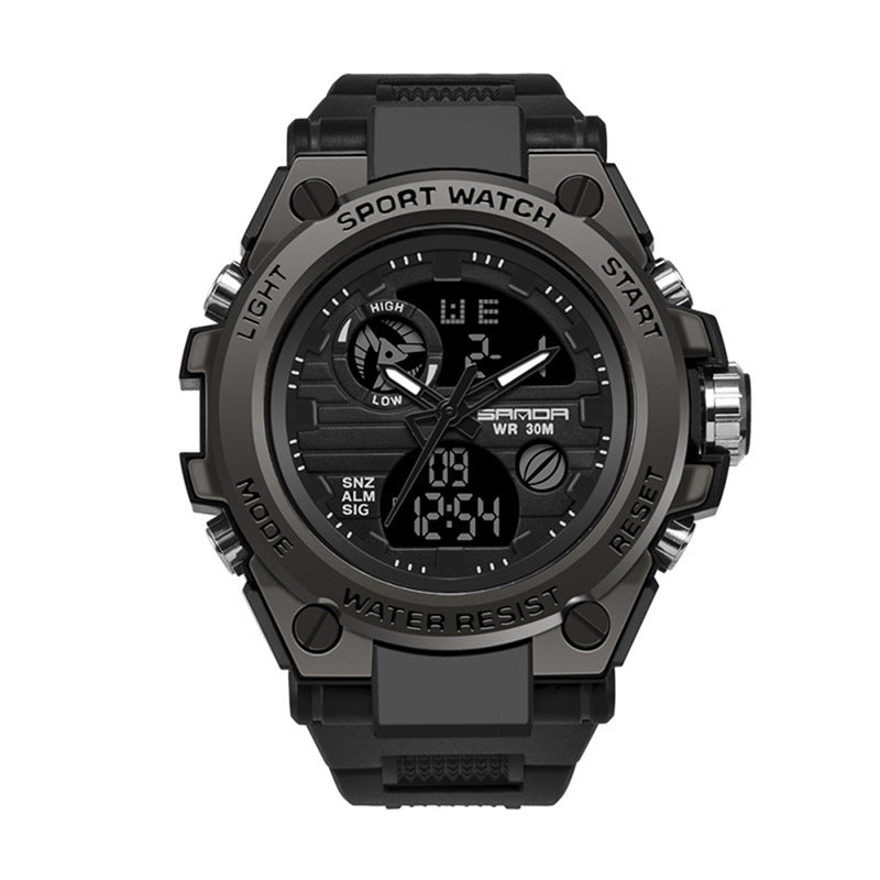 Outdoor Sports Digital Watch | Dual Display Multi-Kinetic