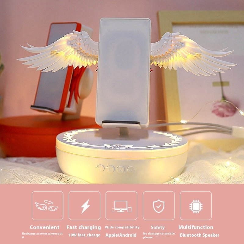 2-in-1 Wireless Charger with Bluetooth Speaker | 15W Fast Charging