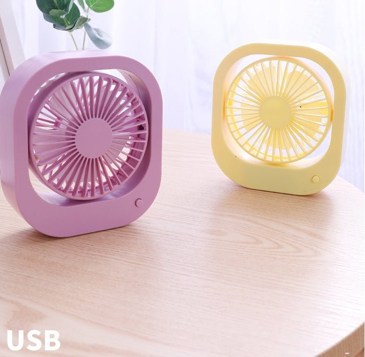 USB Mini Desk Fan | 2-Speed 180° Adjustable Portable Desktop Fan