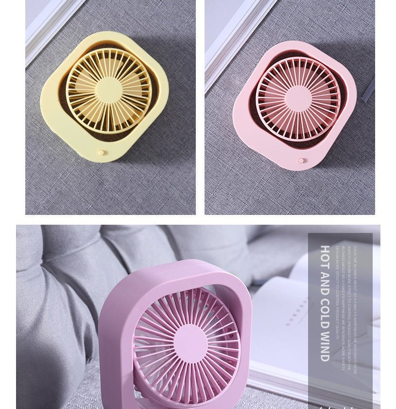 USB Mini Desk Fan | 2-Speed 180° Adjustable Portable Desktop Fan