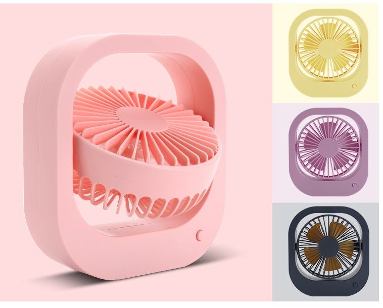 USB Mini Desk Fan | 2-Speed 180° Adjustable Portable Desktop Fan