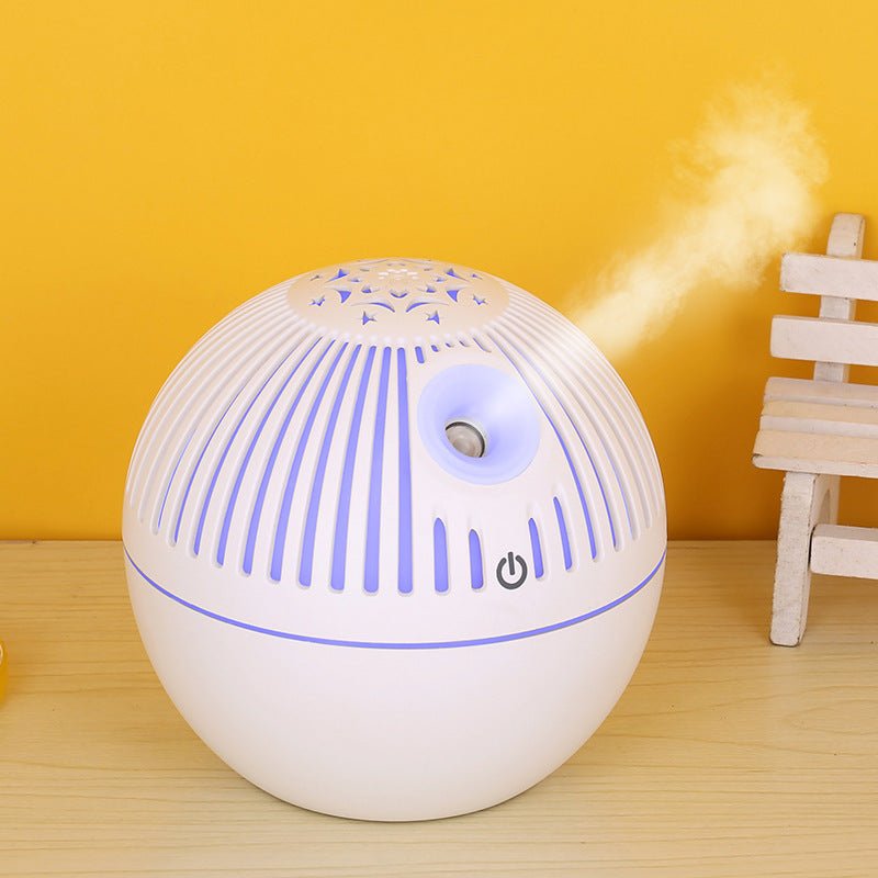 Wood Grain Aroma Humidifier | 7-Color LED Essential Oil Diffuser