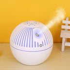 Wood Grain Aroma Humidifier | 7-Color LED Essential Oil Diffuser