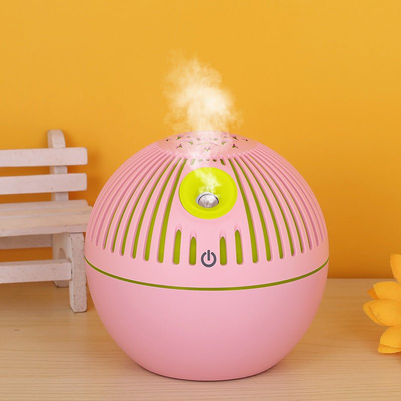 Wood Grain Aroma Humidifier | 7-Color LED Essential Oil Diffuser